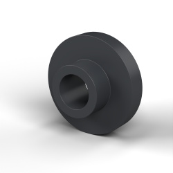 Douille isolante à collerette Ø8,5x25mm, épaulement haut Ø13mm, polyamide PA6.6 renforcé fibre de verre noir UL94-HB