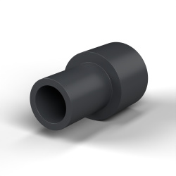 Douille isolante à collerette Ø10,5x21mm, épaulement haut Ø14,5mm, polyamide PA6.6 renforcé fibre de verre noir UL94-HB