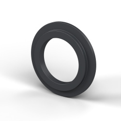 Douille isolante à collerette Ø12,2x20mm, épaulement haut Ø16mm, polyamide PA6.6 renforcé fibre de verre noir UL94-HB