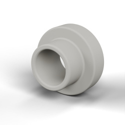 Douille isolante à collerette Ø2,3x4,6mm, épaulement bas Ø3mm, polyamide PA6.6 naturel UL94-V2