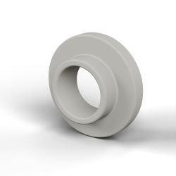 Douille isolante à collerette Ø2,9x6mm, épaulement bas Ø3,7mm, polyamide PA6.6 naturel UL94-V2