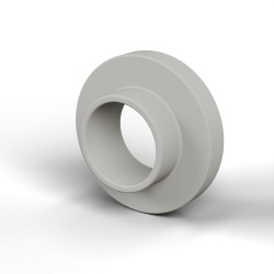Douille isolante à collerette Ø4,4x8,7mm, épaulement bas Ø5,21mm, polyamide PA6.6 naturel UL94-V2
