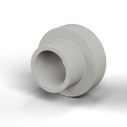 Douille isolante à collerette Ø5,1x10,1mm, épaulement bas Ø6,62mm, polyamide PA6.6 naturel UL94-V2