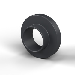 Douille isolante à collerette Ø3,1x6mm, épaulement bas Ø3,5mm, polyamide PA4.6 renforcé fibre de verre noir UL94-V0