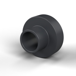 Douille isolante à collerette Ø3,1x7,1mm, épaulement bas Ø3,9mm, polyamide PA4.6 renforcé fibre de verre noir UL94-V0