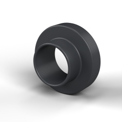 Douille isolante à collerette Ø2,7x5mm, épaulement bas Ø3,1mm, polyamide PA6.6 renforcé fibre de verre noir UL94-HB