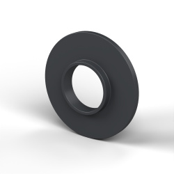 Douille isolante à collerette Ø8,2x19mm, épaulement bas Ø9,4mm, polyamide PA6.6 renforcé fibre de verre noir UL94-HB