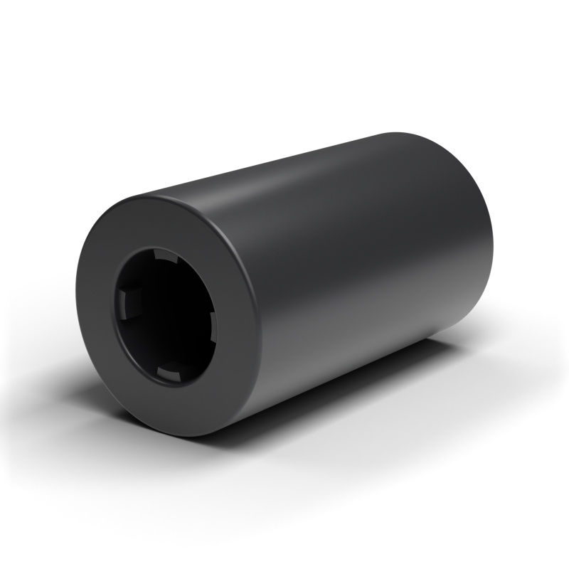 Entretoise lisse auto-retenue plastique polyamide PA6.6 noir UL94-V2 Ø2,2x4mm pour vis M2
