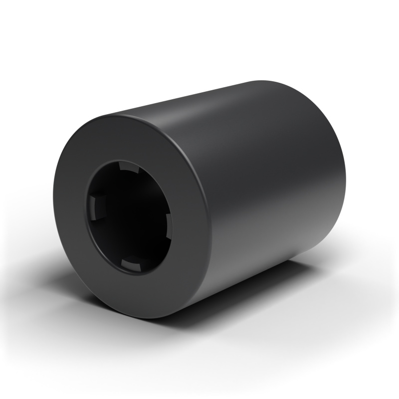 Entretoise lisse auto-retenue plastique polyamide PA6.6 noir UL94-V2 Ø2,7x5mm pour vis M2,5