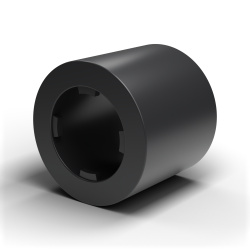 Entretoise lisse auto-retenue plastique polyamide PA6.6 noir UL94-V2 Ø5,2x8mm pour vis M5
