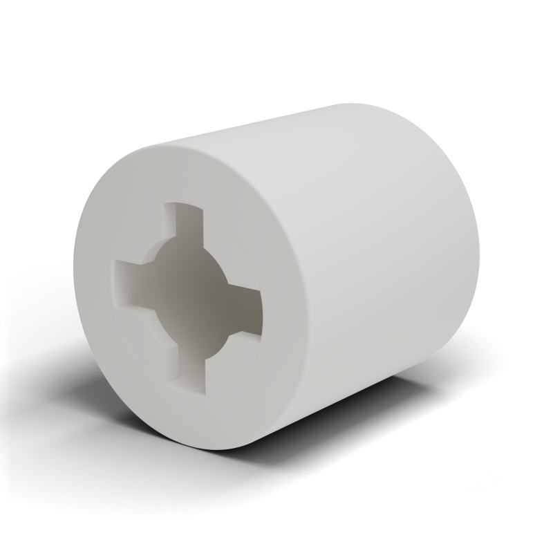 Entretoise lisse auto-retenue plastique polyamide PA6.6 naturel UL94-V2 Ø4x6,4mm pour vis M3,5