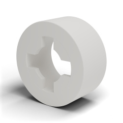 Entretoise lisse auto-retenue plastique polyamide PA6.6 naturel UL94-V2 Ø4,1x6,3mm pour vis M3,5