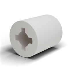 Entretoise lisse auto-retenue plastique polyamide PA6.6 naturel UL94-V2 Ø5x7,9mm pour vis M5