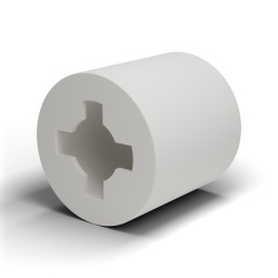 Entretoise lisse auto-retenue plastique polyamide PA6.6 naturel UL94-V2 Ø6,1x9,5mm pour vis M6