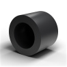 Entretoise à alésage étagé plastique polyamide PA6 renforcé fibre de verre noir UL94-HB logement Ø10,3 x Ø16mm pour vis M5