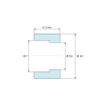 Plan coté 5,7 mm, Entretoise à alésage étagé plastique polyamide PA6.6 naturel UL94-V2 Ø6,1x10mm pour vis M6
