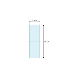 Plan coté 5 mm, Entretoise à alésage étagé plastique polyamide PA6 renforcé fibre de verre noir UL94-HB logement Ø10,3 x Ø16mm pour vis M5